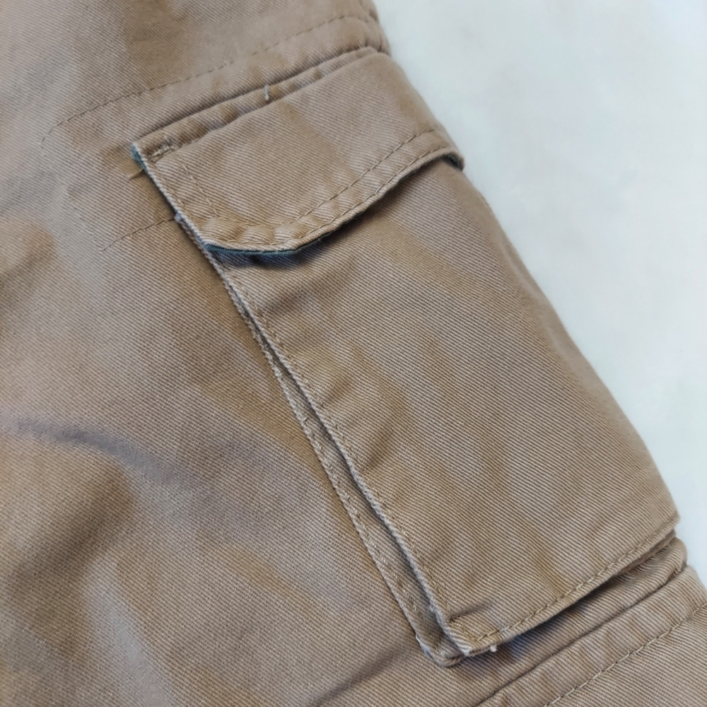 RUGGED WEAR Cargo Short Men Sz 40 Khaki Utility Drawstring Hiking Outdoor Cotton - Picture 5 of 10